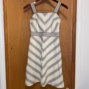 Ann Taylor Loft Cream And Brown Dress - Sz 2